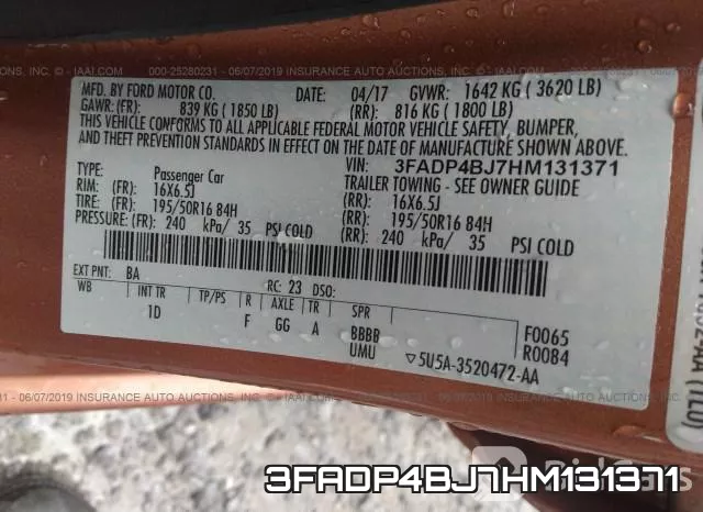 3FADP4BJ7HM131371