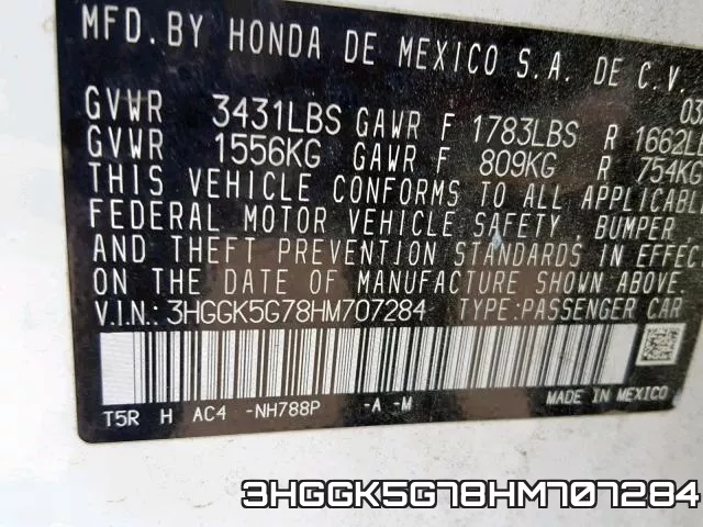 3HGGK5G78HM707284
