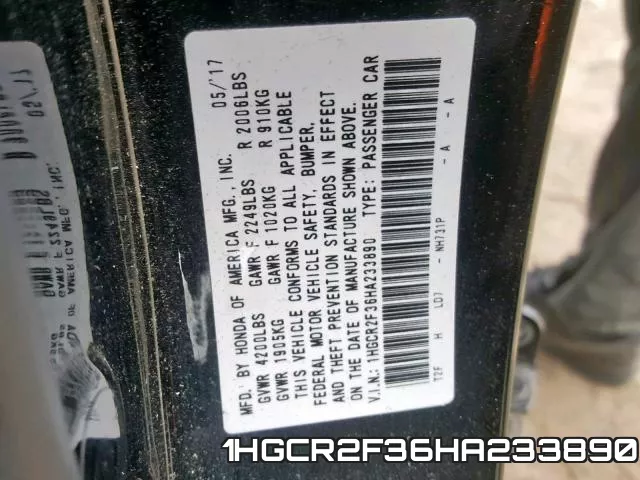 1HGCR2F36HA233890