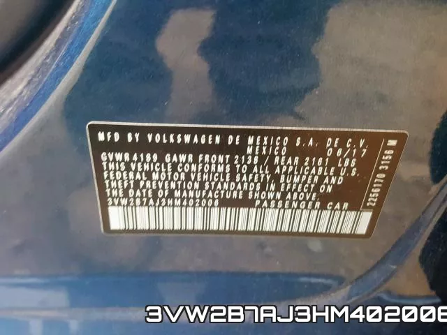 3VW2B7AJ3HM402006