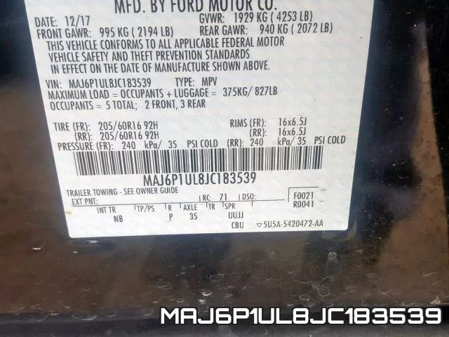 MAJ6P1UL8JC183539