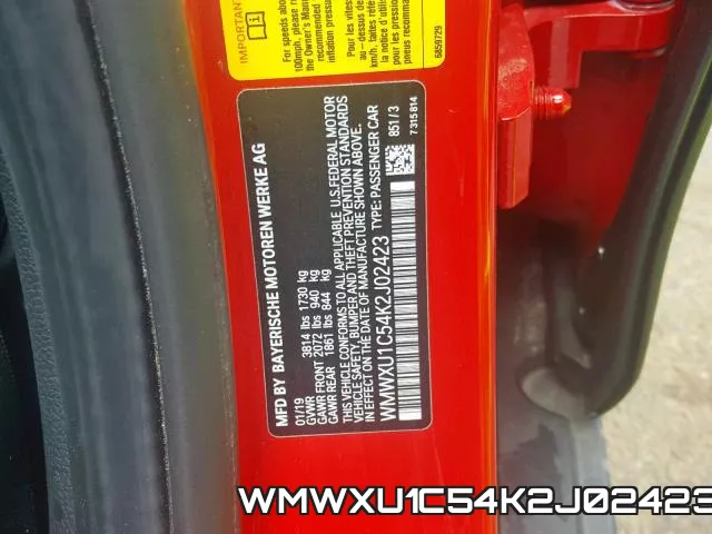 WMWXU1C54K2J02423