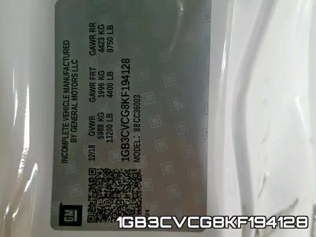 1GB3CVCG8KF194128