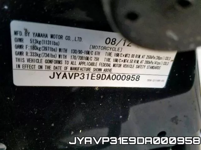 JYAVP31E9DA000958