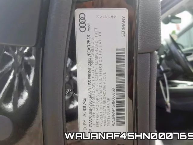 WAUANAF45HN000769