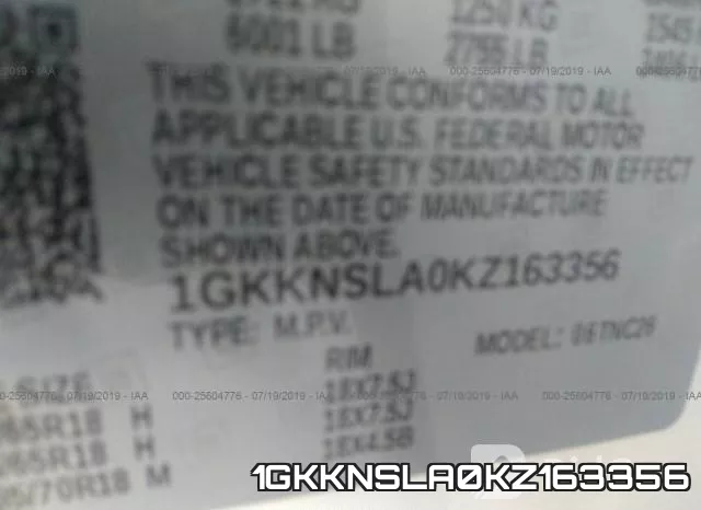 1GKKNSLA0KZ163356