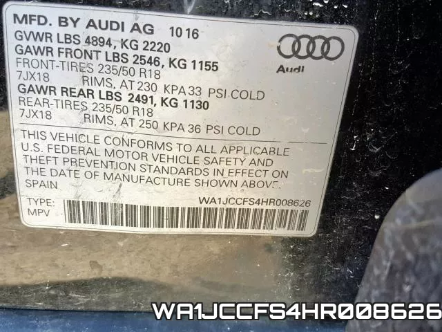 WA1JCCFS4HR008626