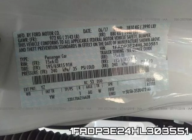 1FADP3E24HL303551