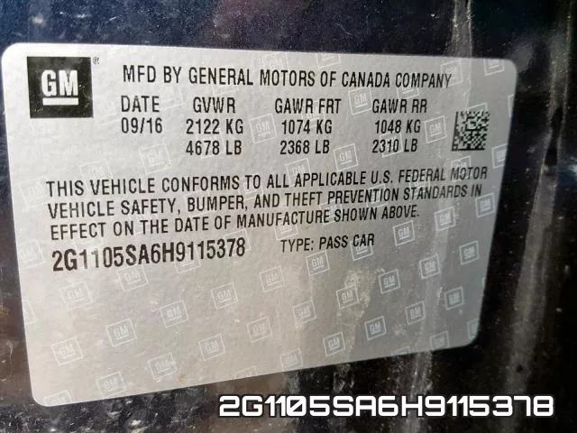 2G1105SA6H9115378