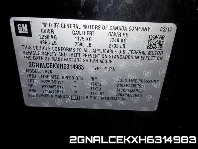 2GNALCEKXH6314983