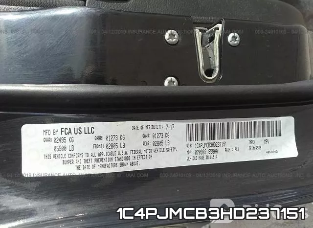 1C4PJMCB3HD237151