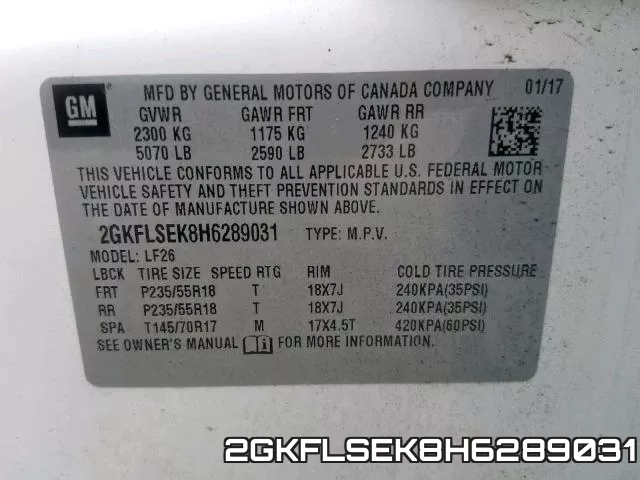 2GKFLSEK8H6289031