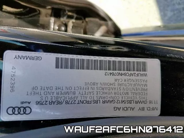 WAUF2AFC6HN076412