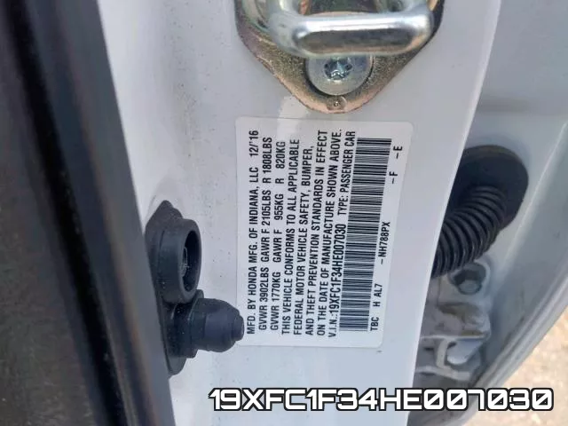 19XFC1F34HE007030