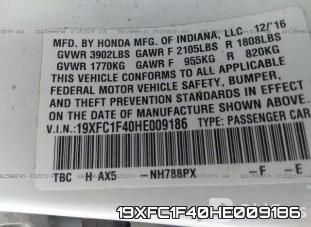 19XFC1F40HE009186