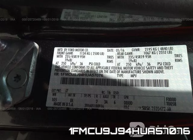 1FMCU9J94HUA57076