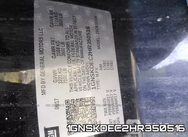1GNSKDEC2HR350516