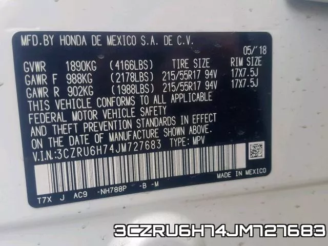 3CZRU6H74JM727683