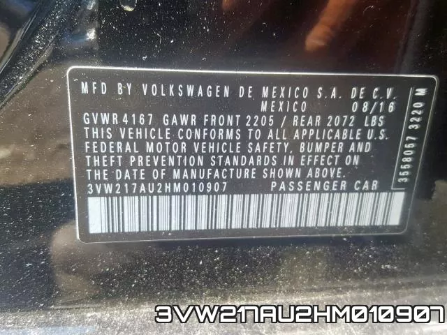 3VW217AU2HM010907