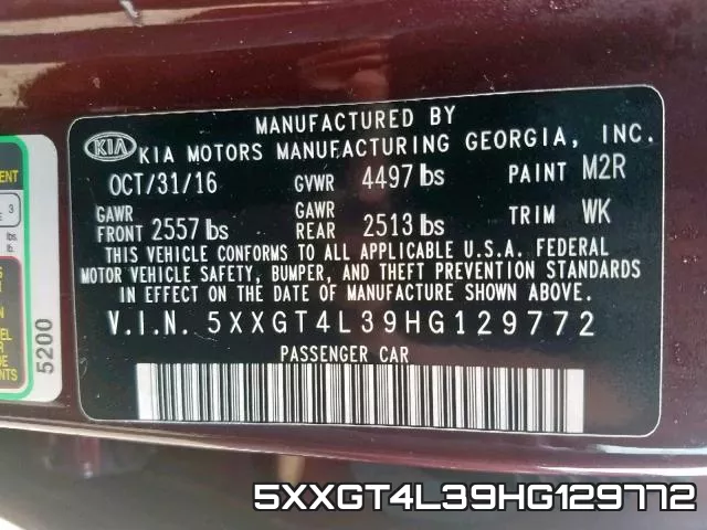 5XXGT4L39HG129772