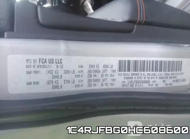 1C4RJFBG0HC608600