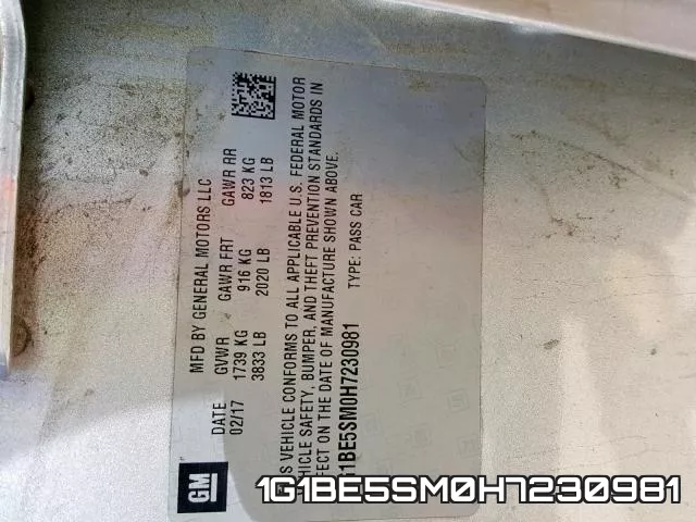 1G1BE5SM0H7230981