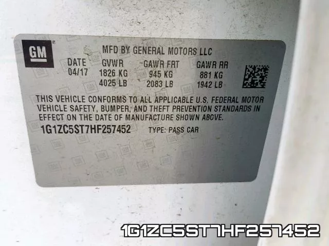 1G1ZC5ST7HF257452