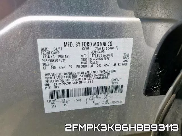 2FMPK3K86HBB93113