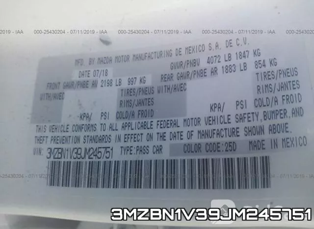 3MZBN1V39JM245751