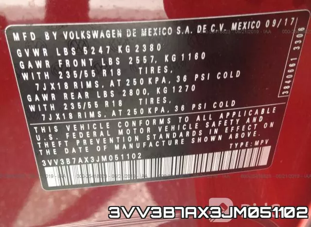 3VV3B7AX3JM051102