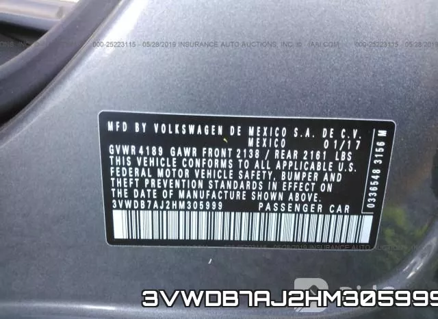 3VWDB7AJ2HM305999
