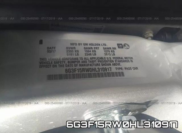 6G3F15RW0HL310917