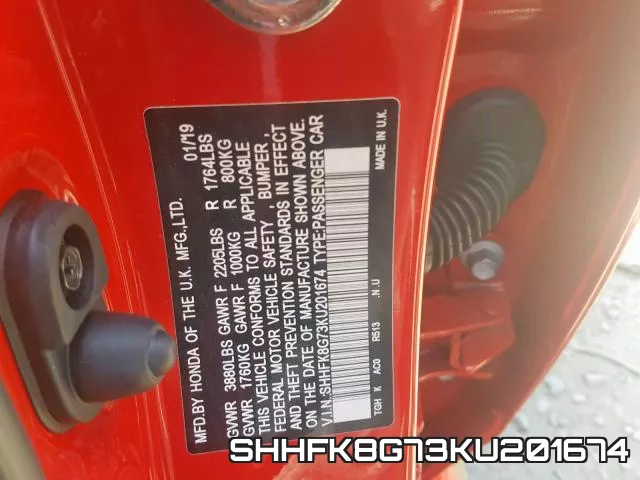 SHHFK8G73KU201674
