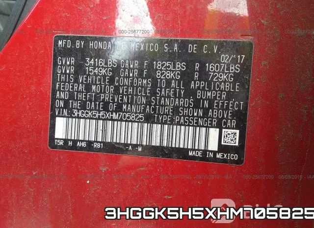 3HGGK5H5XHM705825