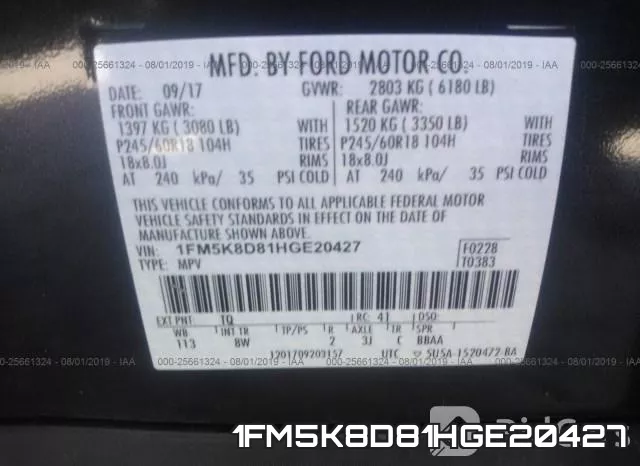 1FM5K8D81HGE20427