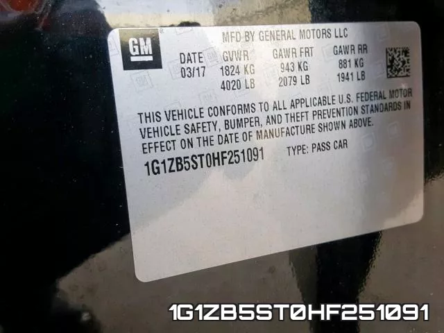 1G1ZB5ST0HF251091