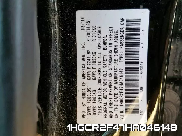 1HGCR2F47HA046148