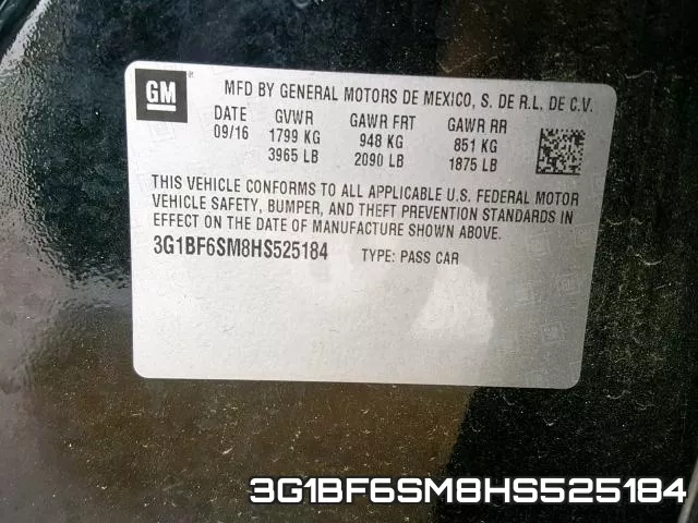 3G1BF6SM8HS525184