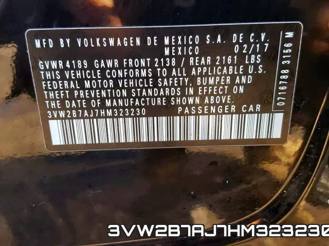 3VW2B7AJ7HM323230