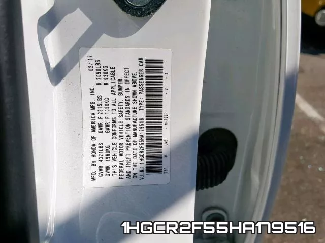 1HGCR2F55HA179516