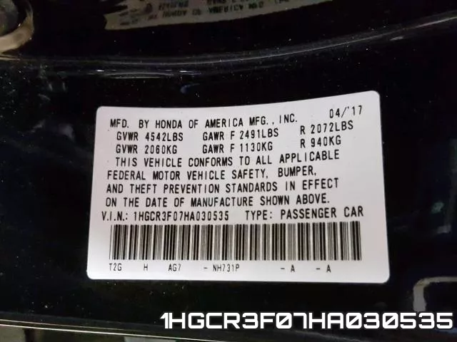 1HGCR3F07HA030535