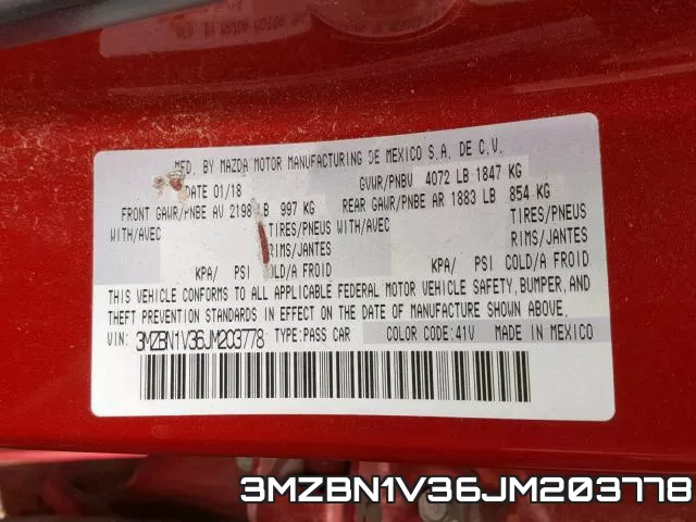 3MZBN1V36JM203778