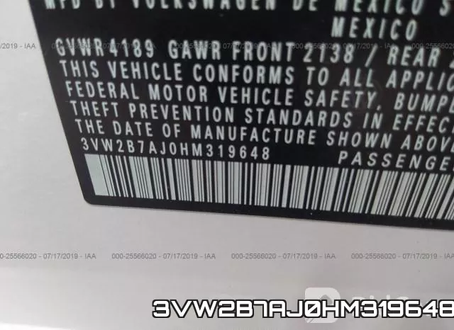 3VW2B7AJ0HM319648