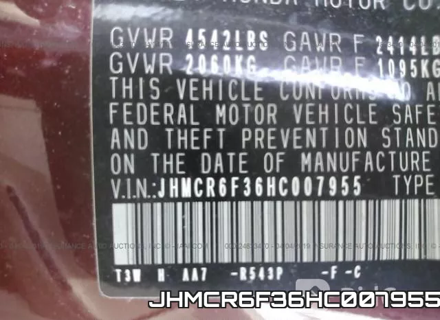 JHMCR6F36HC007955