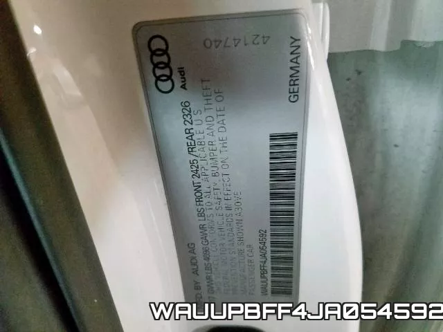 WAUUPBFF4JA054592