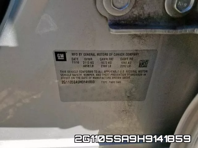 2G1105SA9H9141859