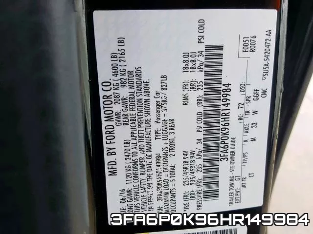 3FA6P0K96HR149984