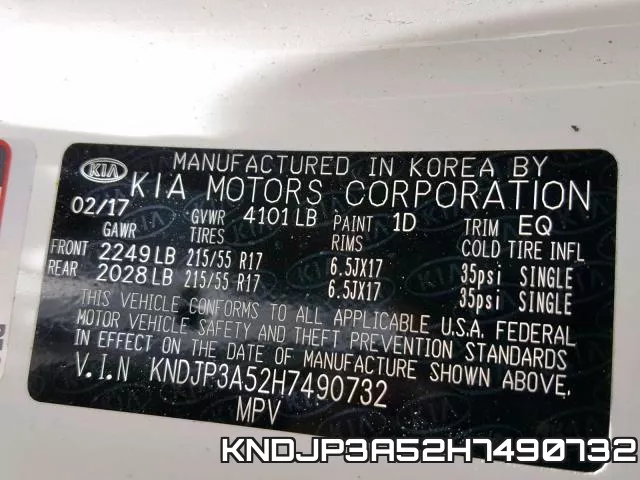 KNDJP3A52H7490732
