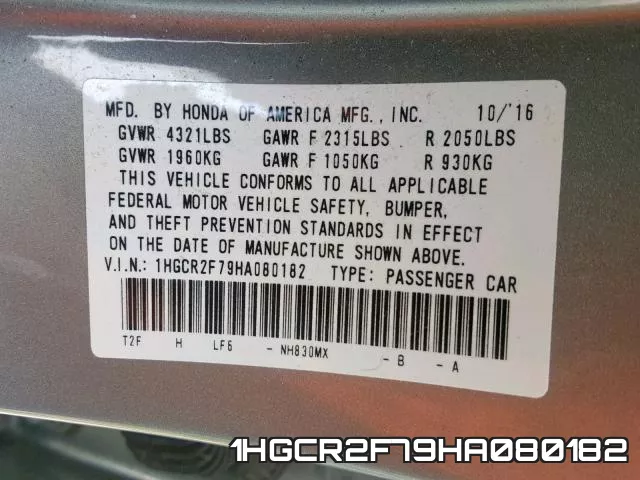 1HGCR2F79HA080182