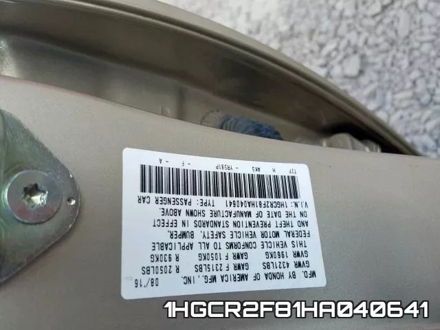 1HGCR2F81HA040641